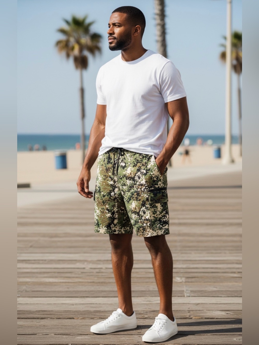 Dogg Supply‎ Cargo Shorts Mens 3X Digital Woodland Camo Snoop Dogg Streetwear